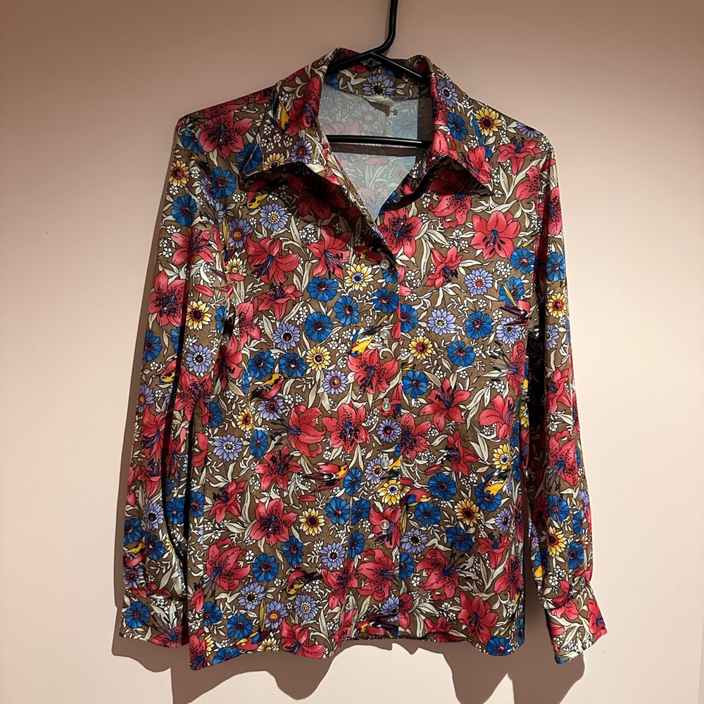 Vintage 70s polyester top
